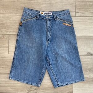 Vintage Y2K Baggy Carpenter Schott Jean Shorts Mens Size 34x15 Skater Grunge VTG